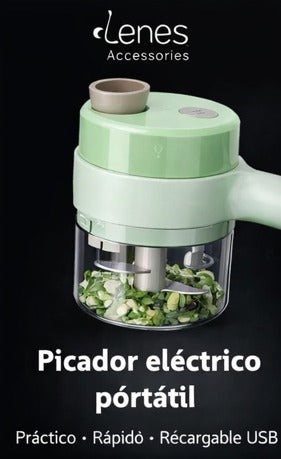 Picador 4 en 1 - Eléctrico, portátil, cargable USB