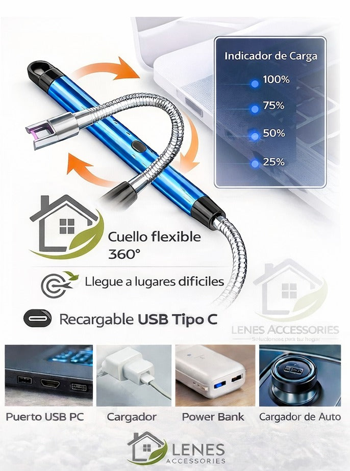 Encendedor eléctrico recargable USB
